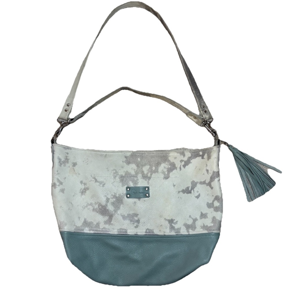 Ma & Pembum custom leather purse sage and gray Crossbody shoulder bag